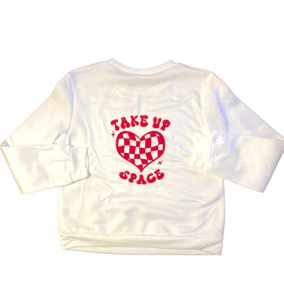 Take Up Space Mental Health graphic crewneck sweatshirt size large - Picture 7 of 10